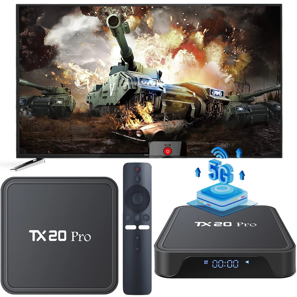 Android 15.0 Smart TV Box Allwinner H313 Quad Core 4K HD Media Player Dual WIFI BT5.2 Android TV Box 1GB 8GB