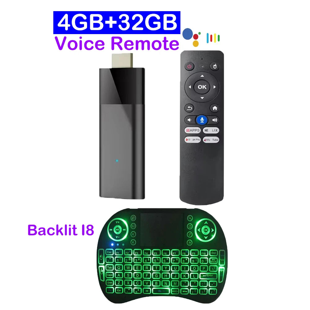 Smart TV Stick 8GB 128GB Android 14 Q12 Streaming Media Player Allwinner H313 Bluetooth 5.4 Wifi 5G Google Assistant Set Top Box