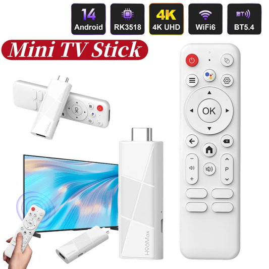 H96 MAX RK3518 Android 14 Smart TV Box Quad Core Media Player Wifi6 BT5.4 Smart Home Player Voice Control