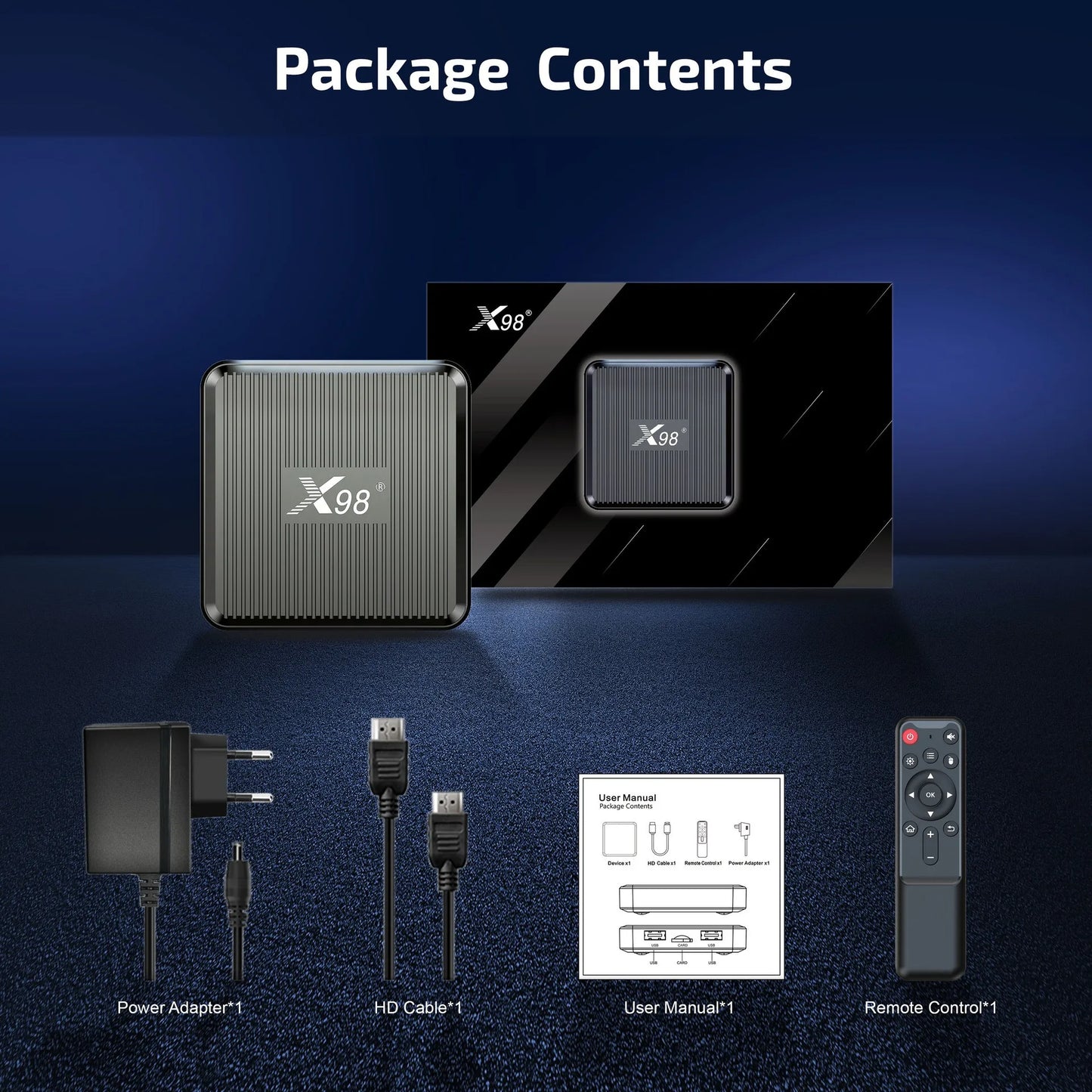 X98Q Smart TV Box AV1 Amlogic S905W2 4K HD Smart Media Player Set Top Box Android11 2.4G&5G Dual WiFi X98Q TV Box 1+8GB 2+16GB