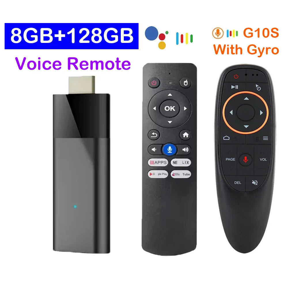 Smart TV Stick 8GB 128GB Android 14 Q12 Streaming Media Player Allwinner H313 Bluetooth 5.4 Wifi 5G Google Assistant Set Top Box